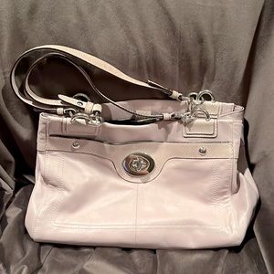 Coach lavender soft leather handbag